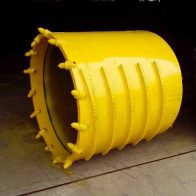 Cubeta à terra dura do tambor de núcleo da rocha de Q355d com dentes da bala