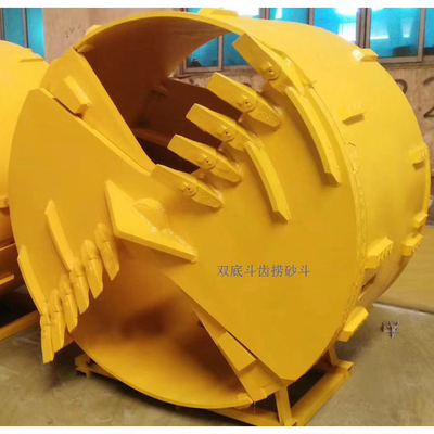 Cubeta Od800mm/1000mm /1200mm/1500mm Clay Flat Teeth Bucket do solo de Q355C
